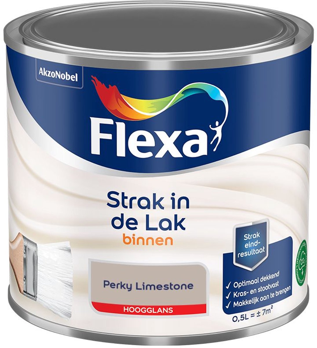 Flexa - Strak In De Lak Binnenlak Hoogglans - Perky Limestone - Mengverf - 500 Ml
