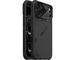 AULUMU Shock Proof Aramid Fiber Case - Hoesje Geschikt voor Apple iPhone 18 Pro Max - Schokbestendig - Compatibel met MagSafe - Full Coverage - Aluminium Cameraframe - Zwart