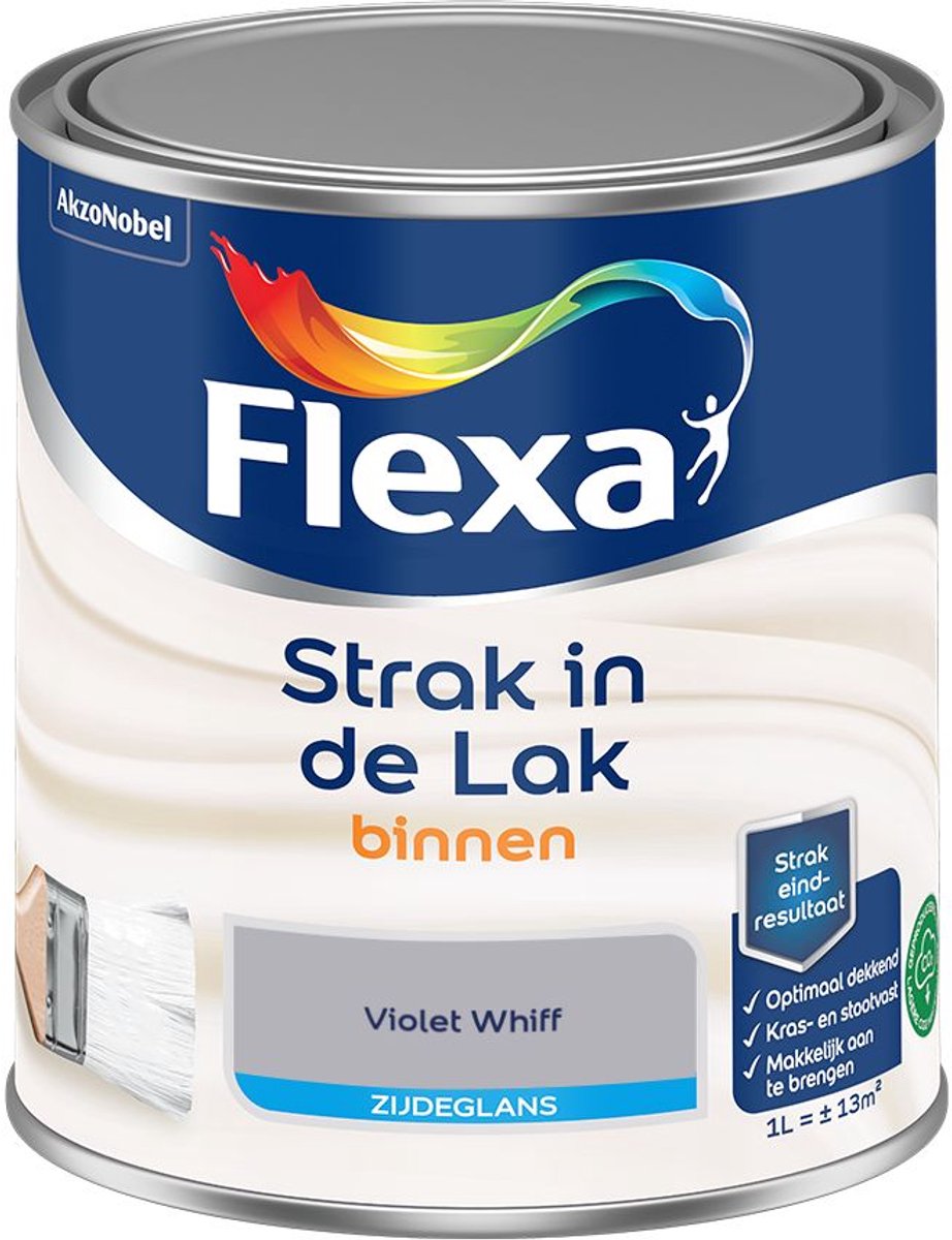 Flexa - Strak In De Lak Binnenlak Zijdeglans - Violet Whiff - 1 L - Kleur Van Het Jaar 2027