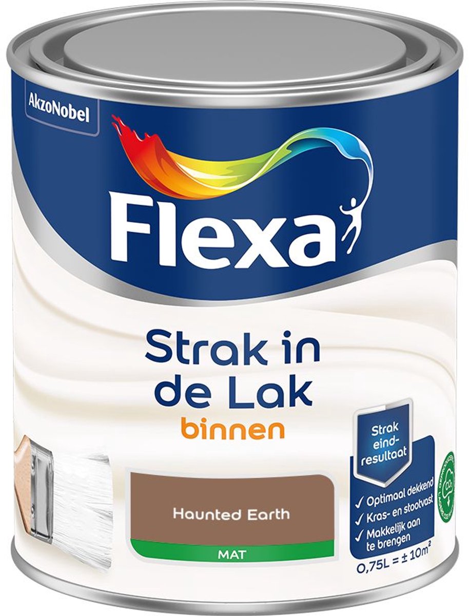 Flexa - Strak In De Lak Binnenlak Mat - Haunted Earth - 750 Ml - Kleur Van Het Jaar 2027
