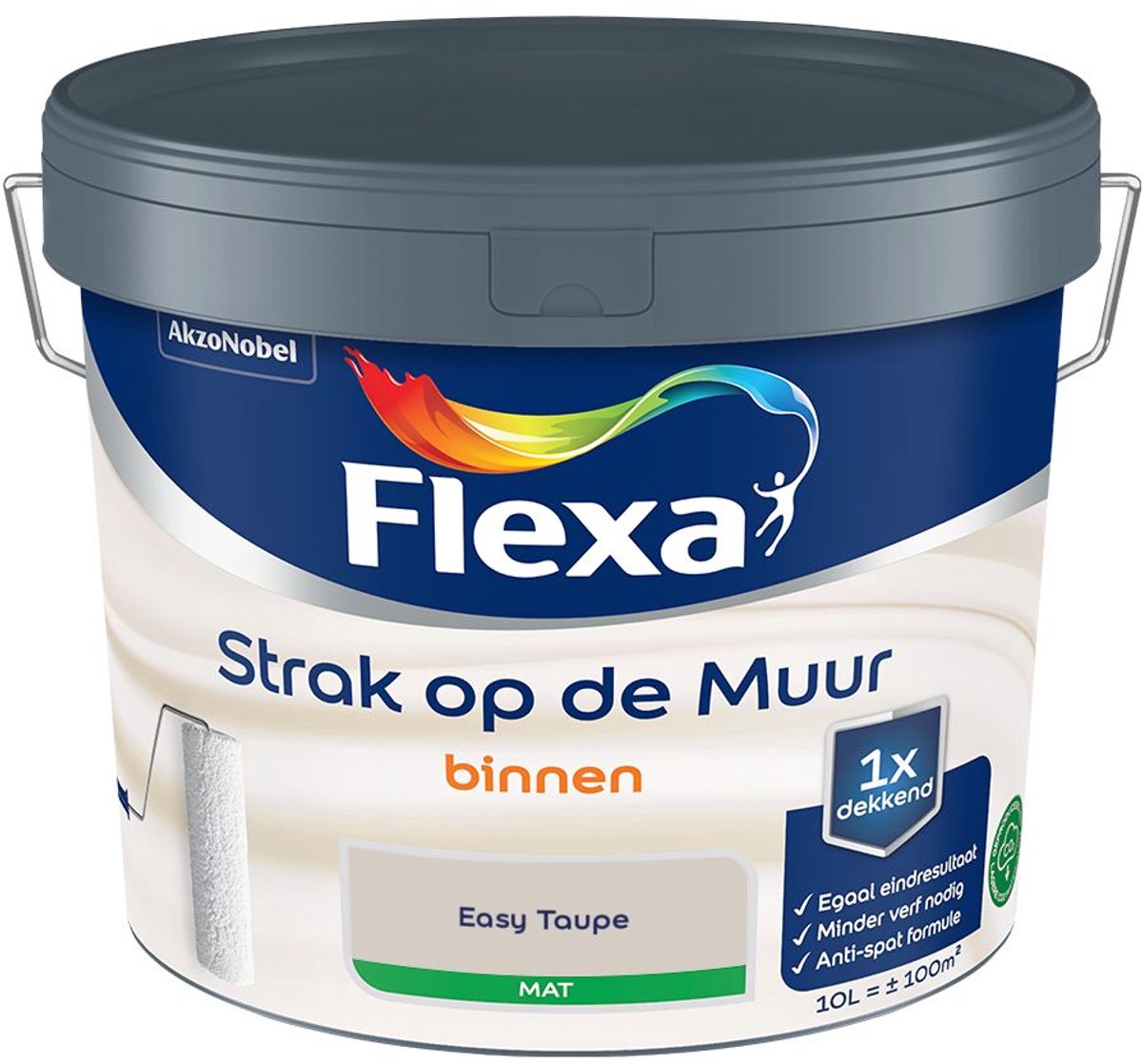 Flexa - Strak Op De Muur Binnen Mat - Easy Taupe - 10 L - Kleur Van Het Jaar 2027