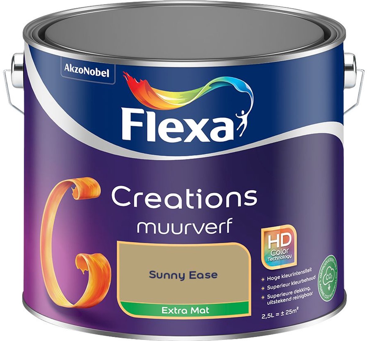 Flexa - Creations Muurverf Extra Mat - Sunny Ease - 2,5 L - Kleur Van Het Jaar 2027