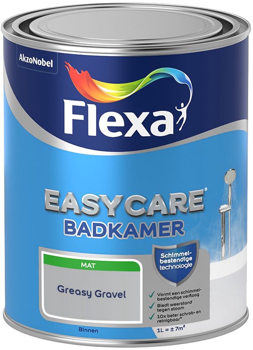 Flexa - Easycare Badkamer - Greasy Gravel - 1 L - Kleur Van Het Jaar 2027