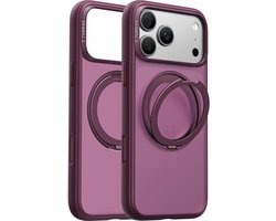 TORRAS Hoesje Geschikt voor Apple iPhone 18 Pro Max - UPro Ostand O1 Guardian - Compatibel met MagSafe / Qi2 - Back Cover met Magneet - 360° Draaibare Ring Standaard - Paars