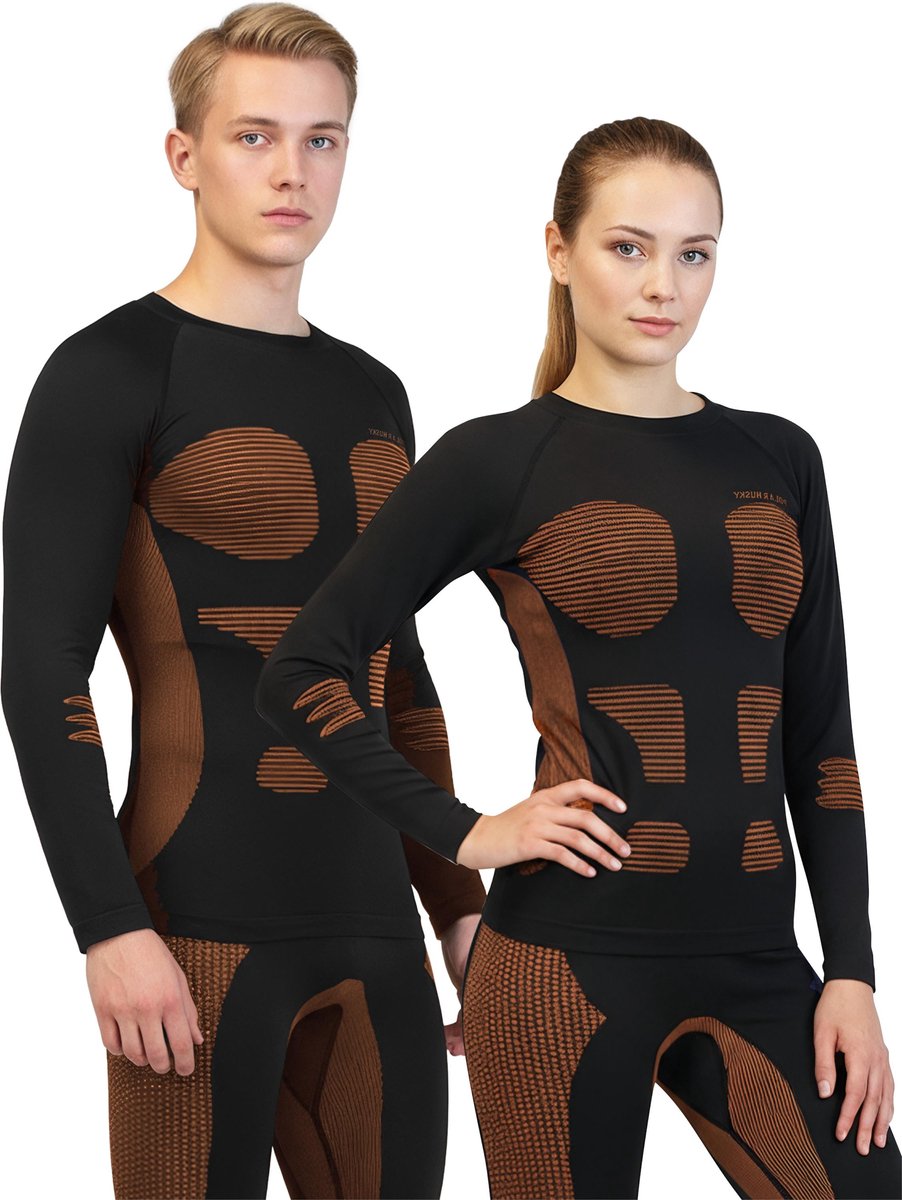 1x thermoshirt met lange mouwen voor dames en heren