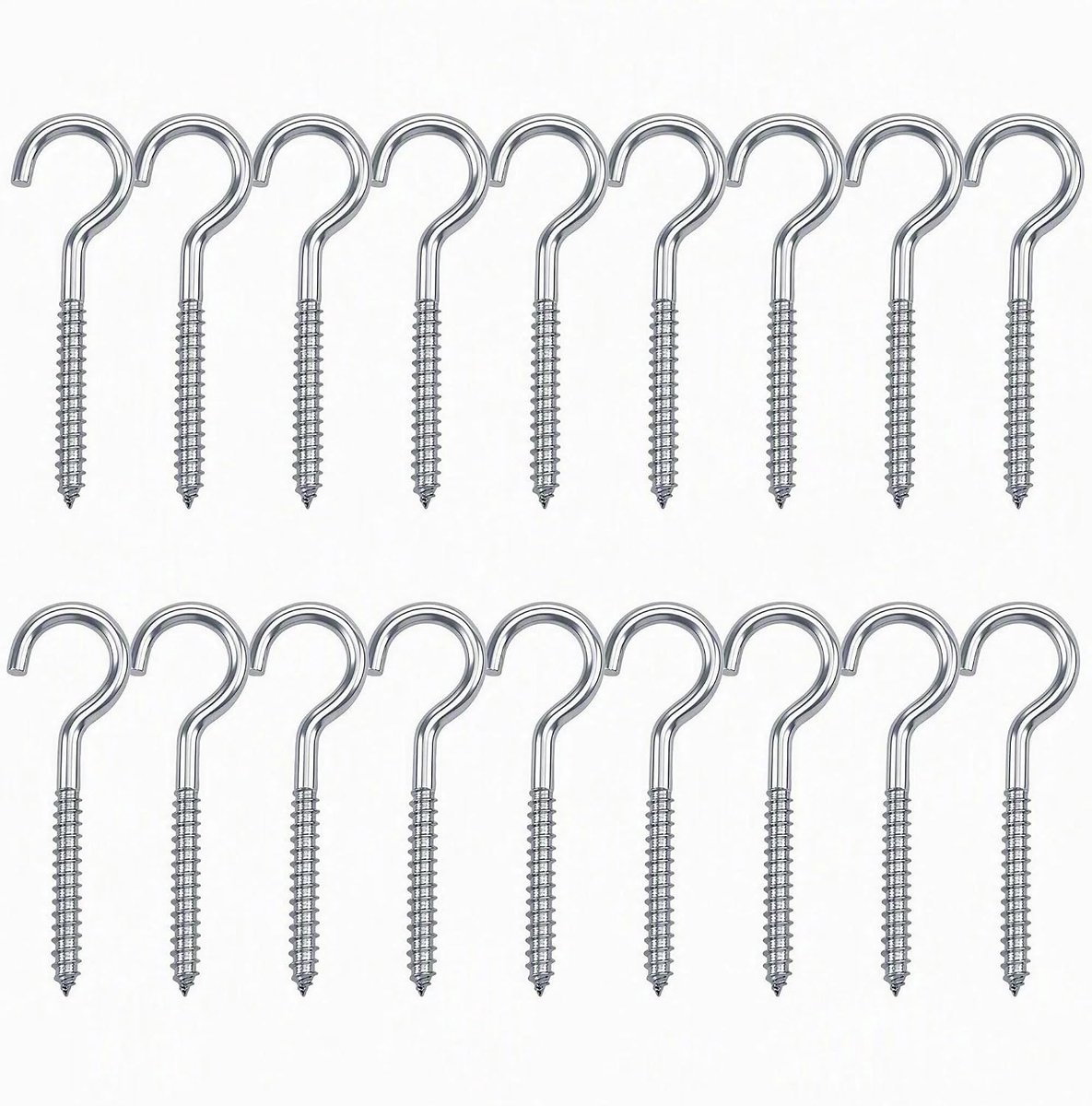 Haken, ooghaken schroef Q-hanger haken met veiligheidsgesp, plafondhaak kit voor keuken tuinplanten kerst outdoor lichtslingers