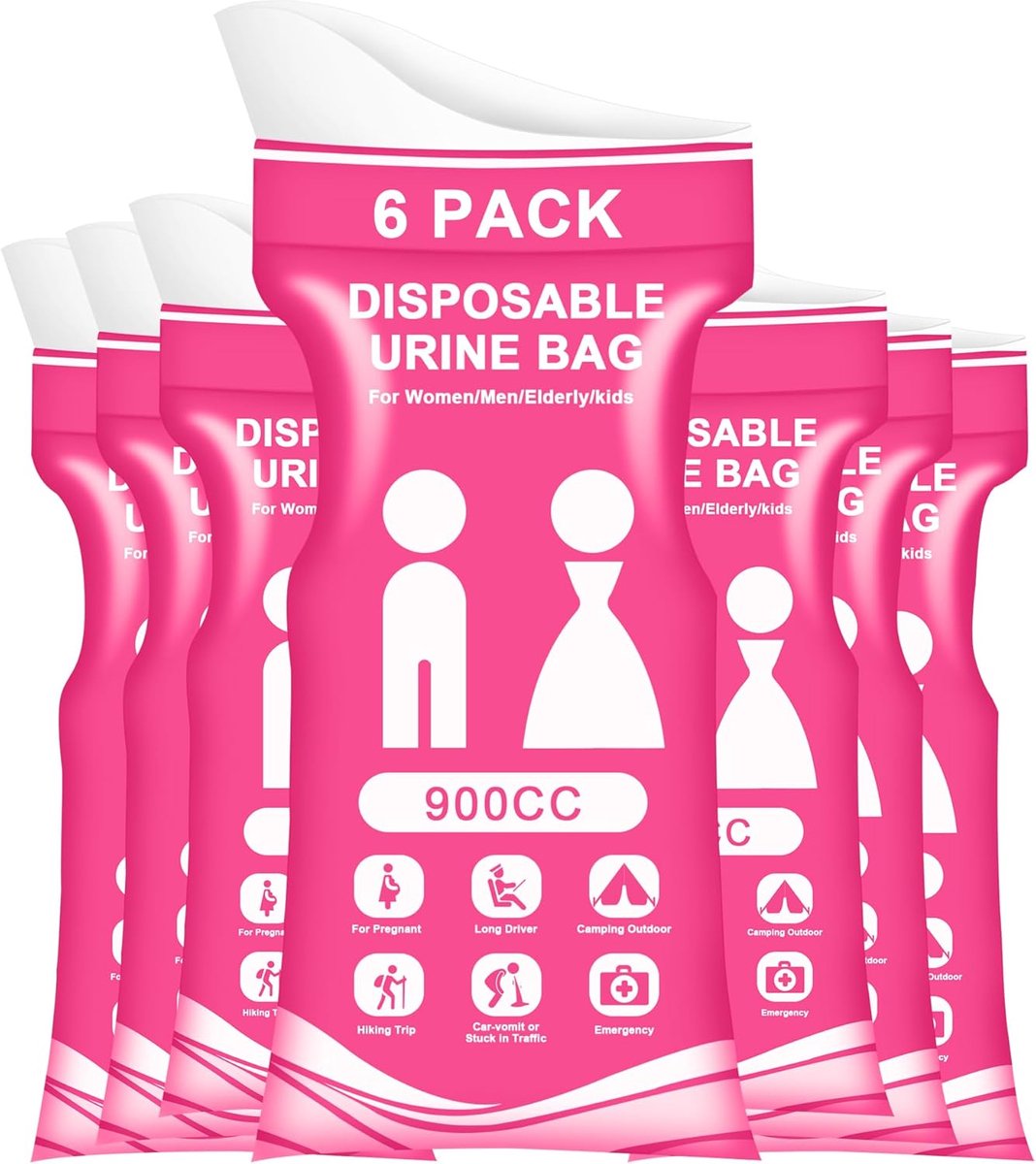Urine Zakken voor Camping Essentials | Draagbaar Reispotje met Lekvrij en Geurbestrijding Functies