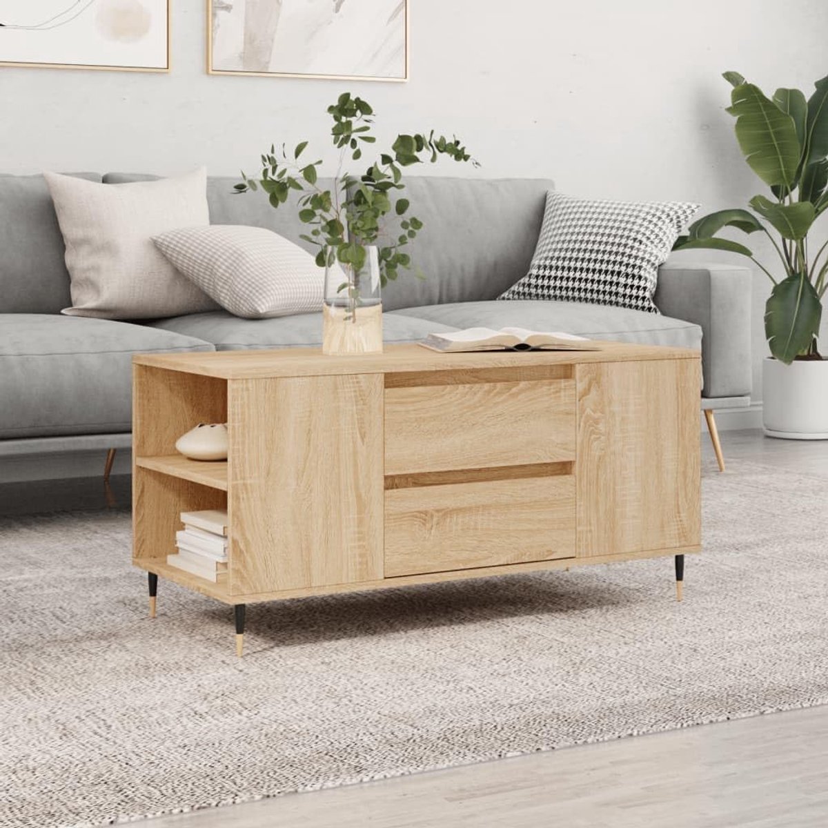 Hout met lades en vakken trendy model Sonoma eiken