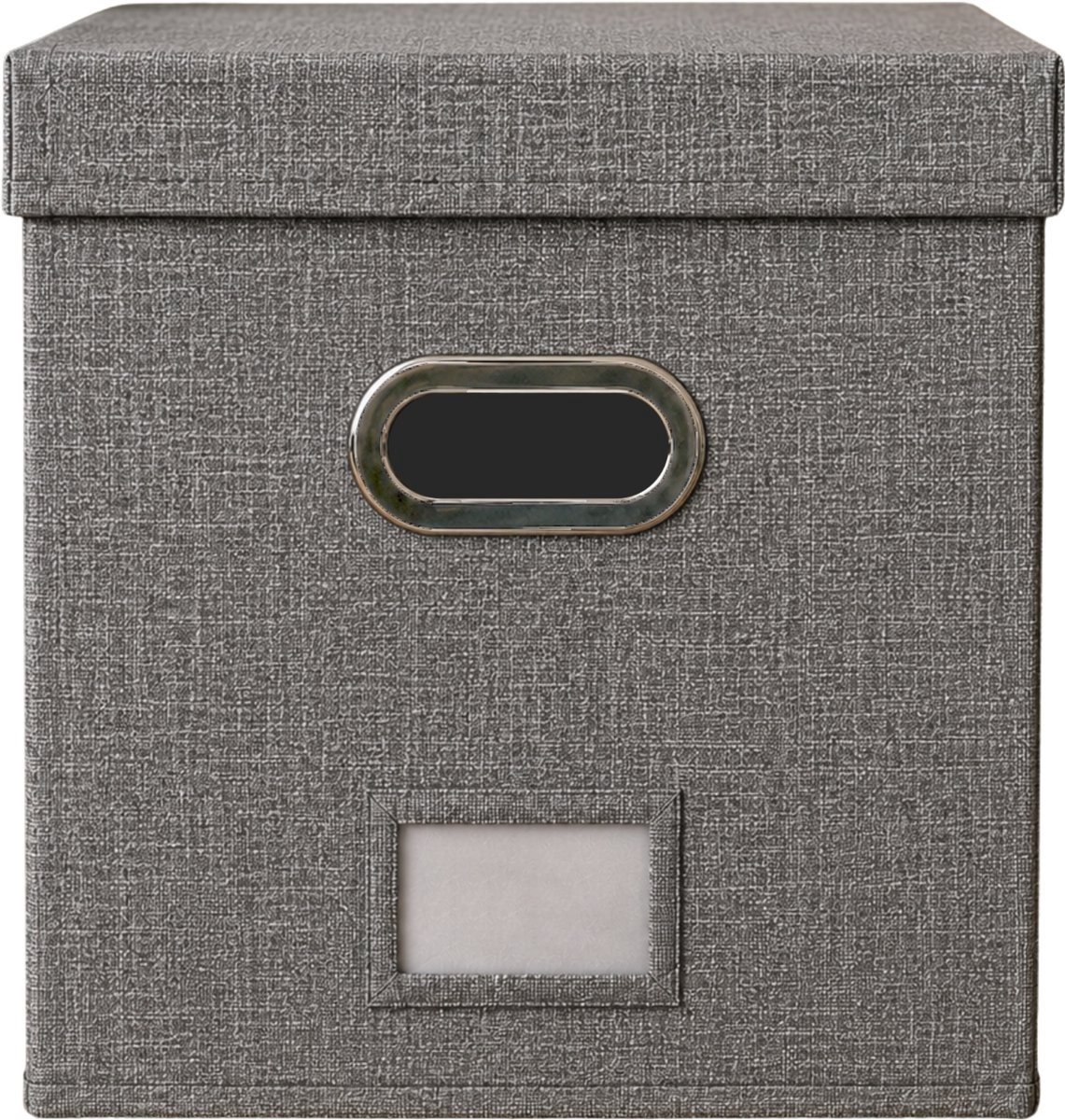 Somstyle LP Opbergbox - 33 x 33 x 33 CM - Opbergsysteem - LP Houder voor 50 Platen - Grijs