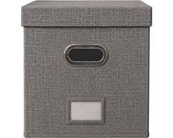 Somstyle LP Opbergbox - 33 x 33 x 33 CM - Opbergsysteem - LP Houder voor 50 Platen - Grijs