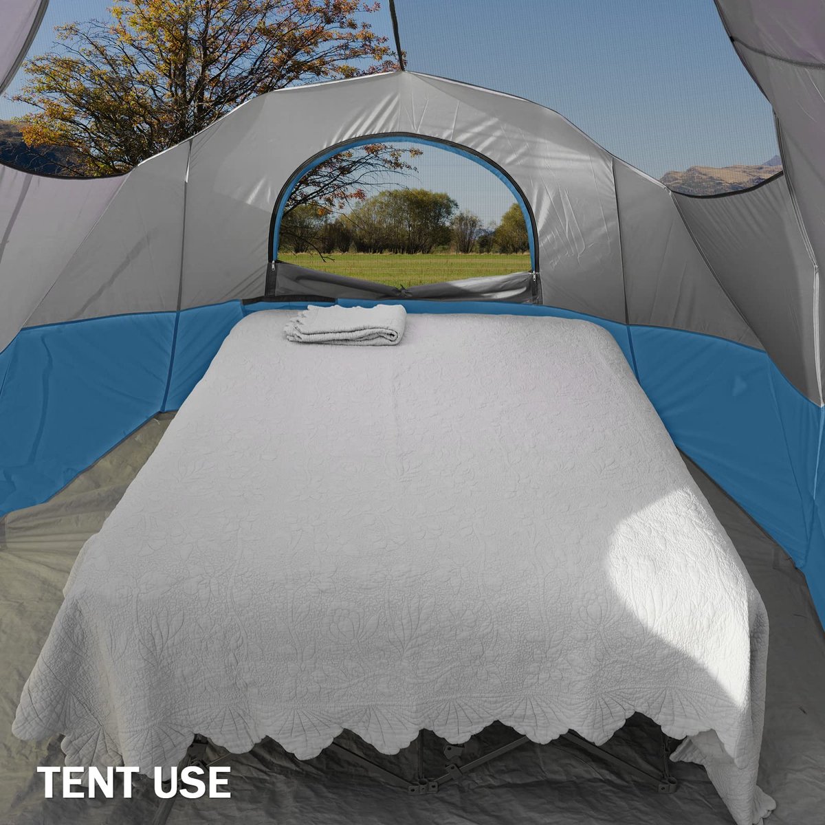 Campingbed voor volwassenen - opvouwbaar met luchtmatras - ideaal voor reizen en kamperen - ShopVlot