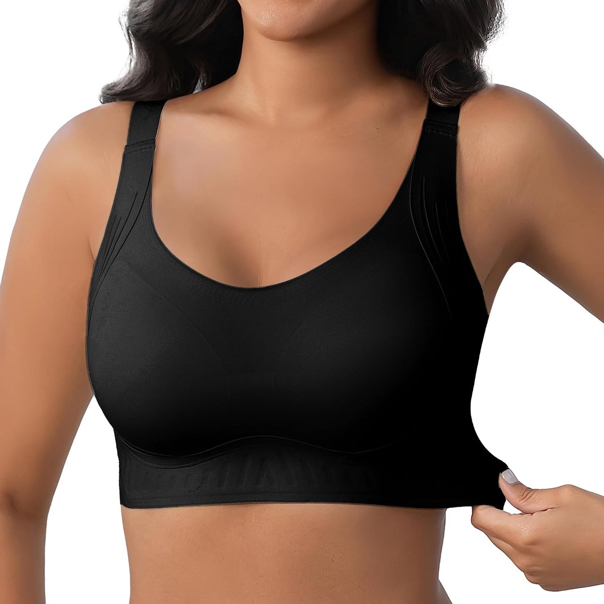 Bra Naadloos Spoorloos Volledige dekking Push-up, Plus Maat met Instelbare Schouderbanden, Ademend en Comfortabel
