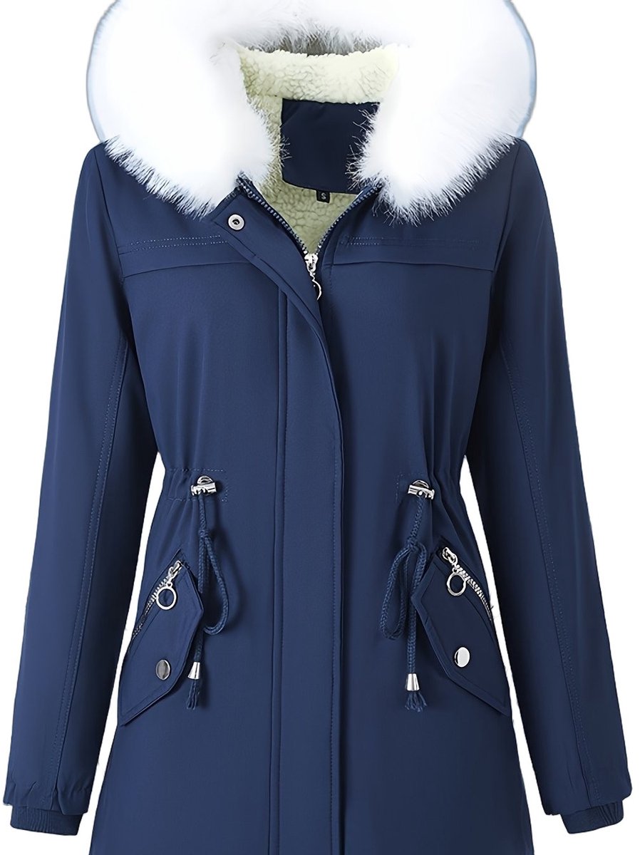 Currero Winterjas Parka Dames Lange Jas Dames Wintermantel Overjas Gewatteerd Waterdicht Winter Stijlvol Mantel Vrouwen Volwassen Koningsblauw