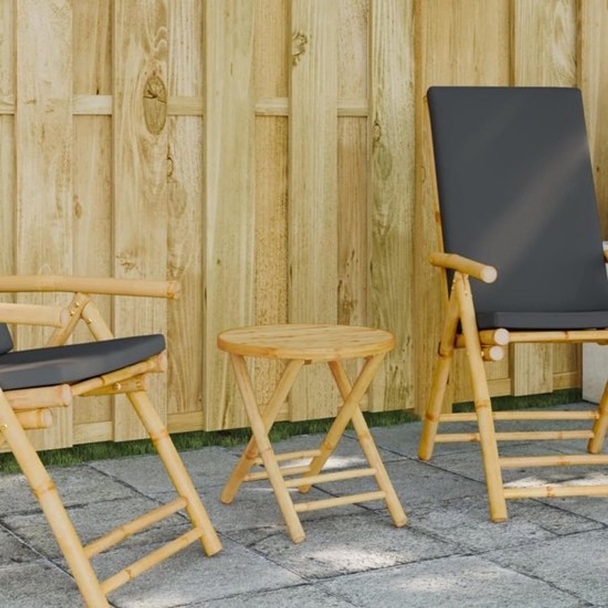 Opvouwbare Bamboe Tuintafel 45 cm - Duurzame Balkontafel en Campingtafel