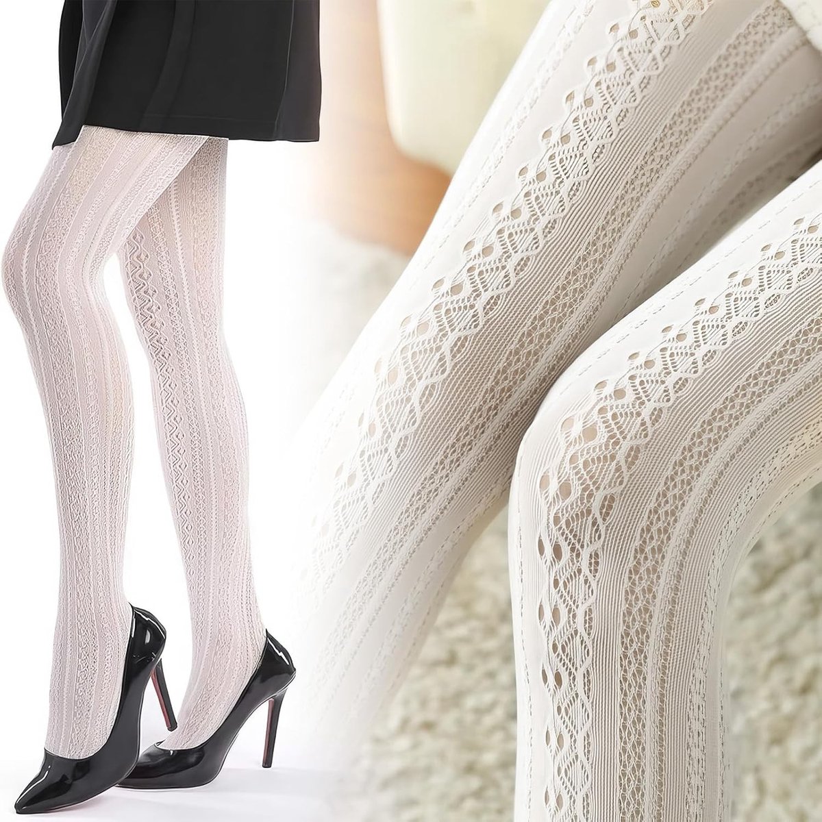 Lace Pantyhoses voor Dames en Meisjes met Hollend Design voor Carnaval, Festivals en Feestdagen, Perfect als Cadeau voor Kerst en Oktoberfest