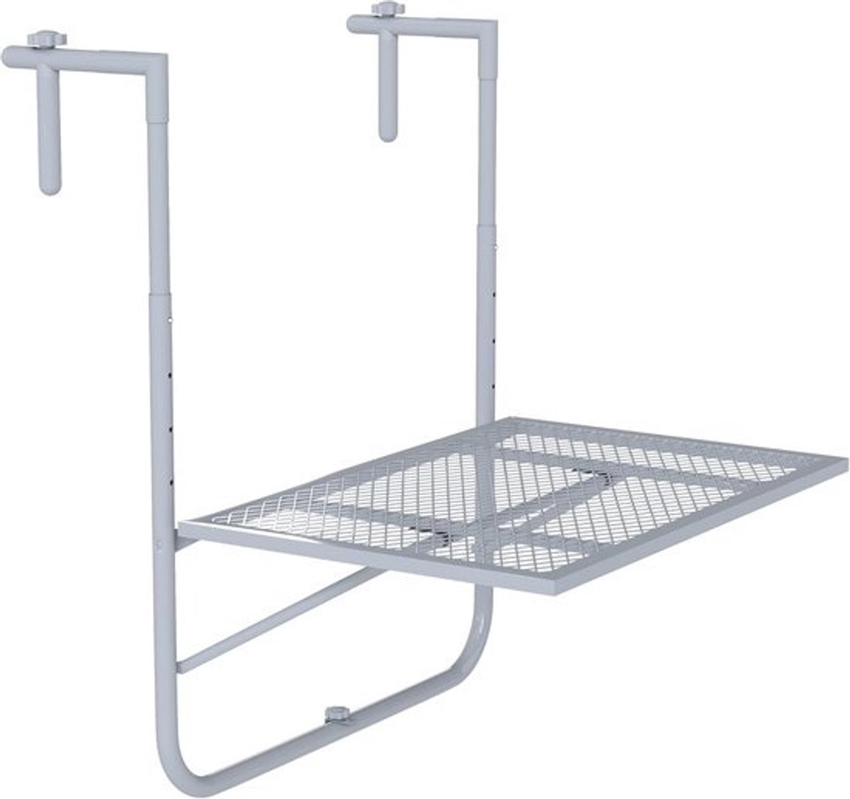 Verstelbare Inklapbare Balkonhangtafel - Metalen Wandmontage Bureau voor Terras en Tuin