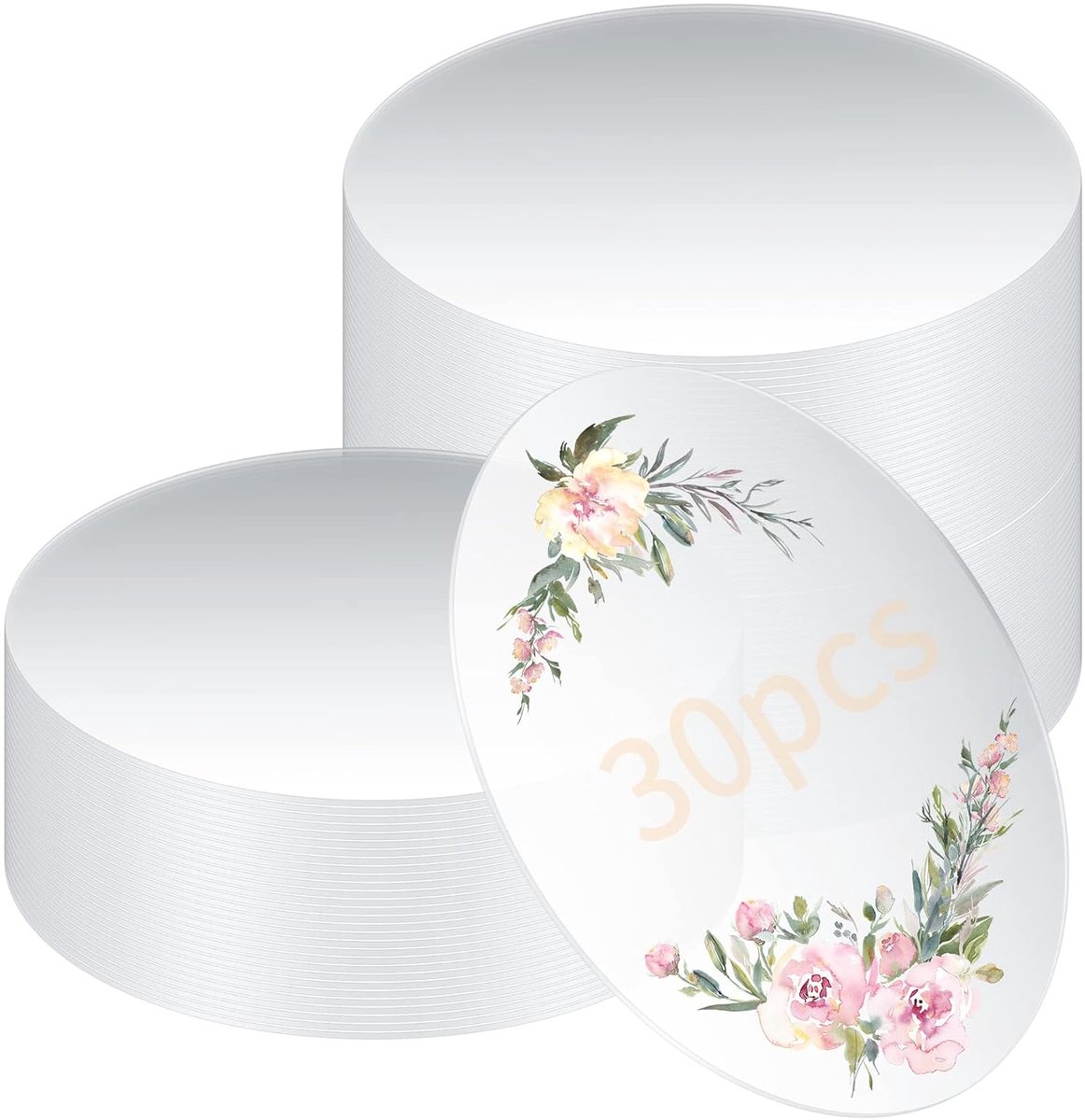 30 stuks heldere acrylplaten, 4 inch transparante ronde acryl blanco schijven, acryl cirkel voor fotolijst, vervanging voor glas, schilderen, DIY kunst- en displaystandaard