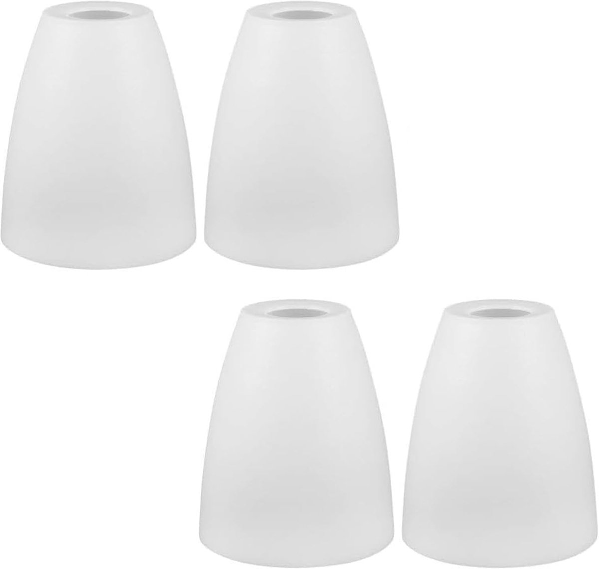 4 stuks cilindrische lampenkap van wit kunststof, rustieke stijl, voor bureaulamp, wit, 30 mm