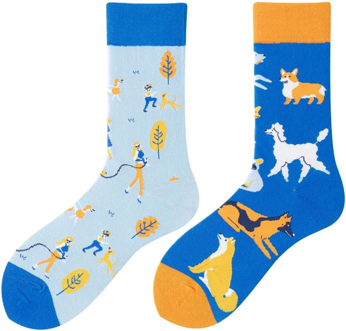 Sokken Voor Dames En Heren Unisex Veel Motieven Dieren Eten Fruit Sport Kunst Van Katoen Cadeau Asymmetrische Patronen Links En Rechts