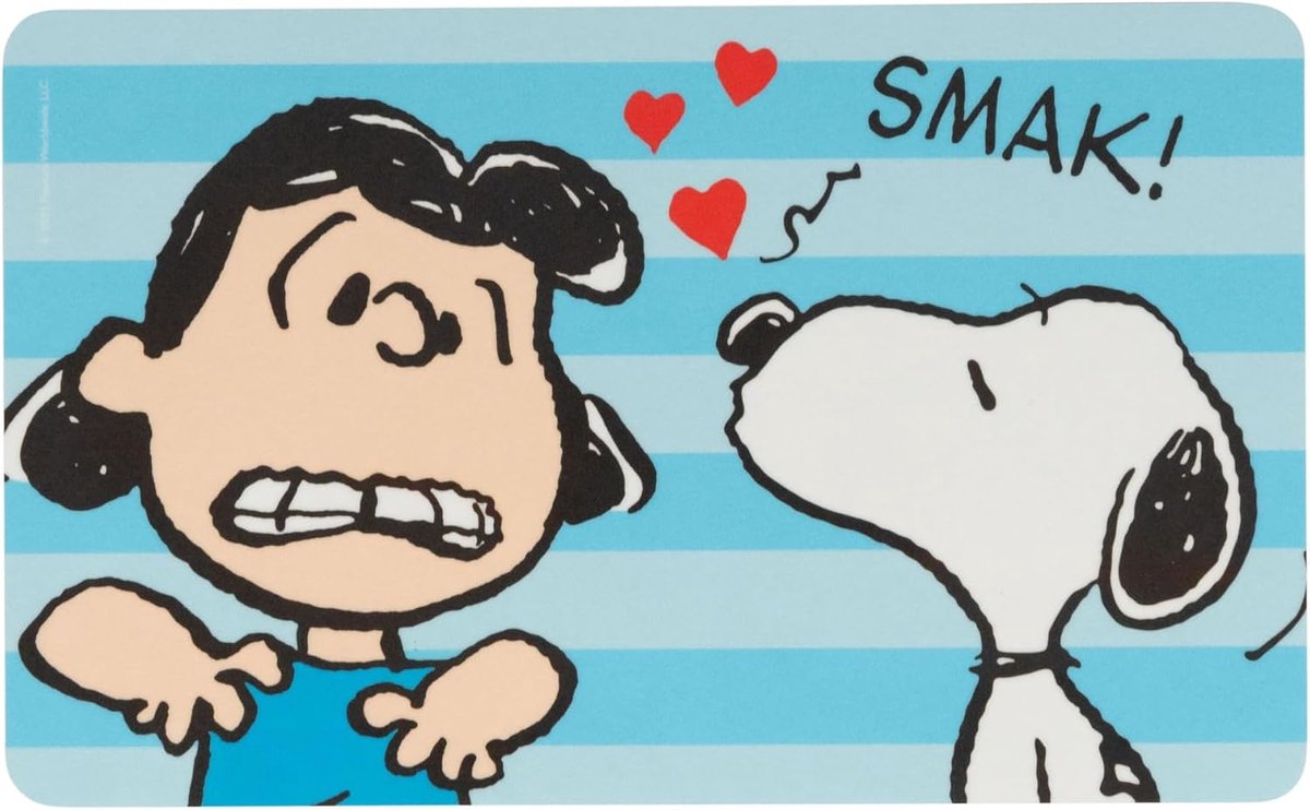 Peanuts Snoopy Plankjes - Kuss Smak! Ontbijtplankje Snijplank van Resopal Blauw