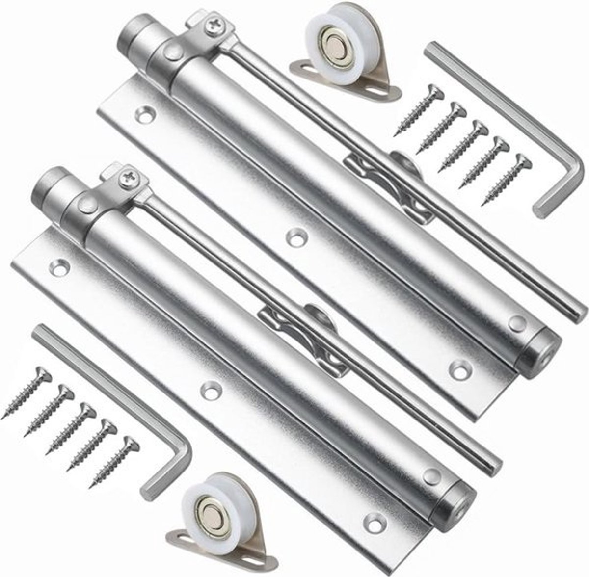 Automatisch Verstelbare Oppervlak Gemonteerd Deur Dichter - Licht Duty Aluminium Mute - Verstelbare Oppervlak - Auto Sluitende Deur - Brand Rated 40kg (2 stuks)