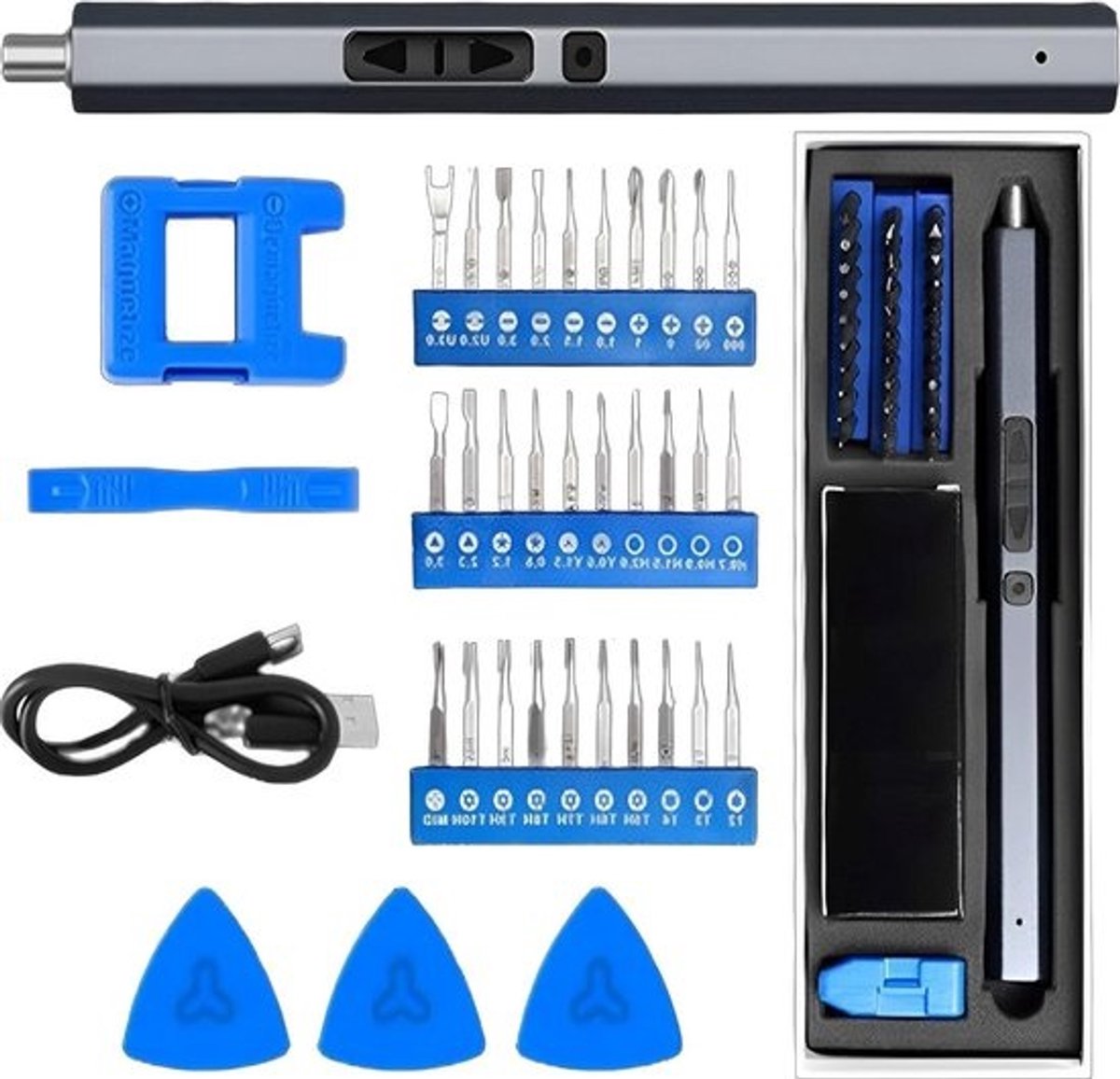 Elektrische schroevendraaierset - 36 in 1 precisiebitset voor bevestiging horloge camera bril laptop mobiele telefoon