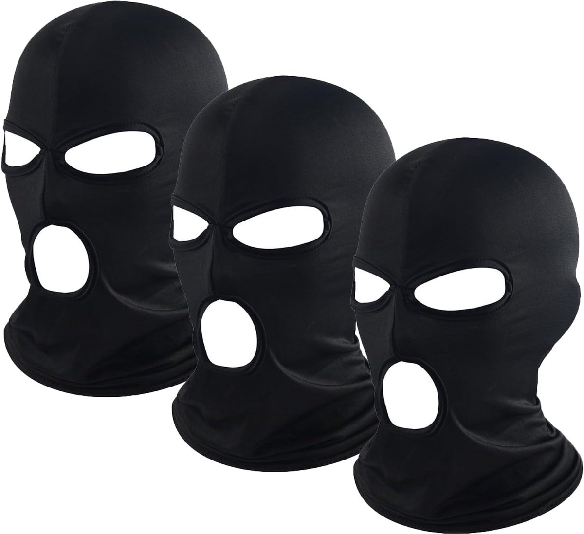 Bivakmutsen voor dames en heren, balaclava met 3 gaten, motormasker, skimasker, gezichtsmasker, uv-bescherming, Halloween-masker