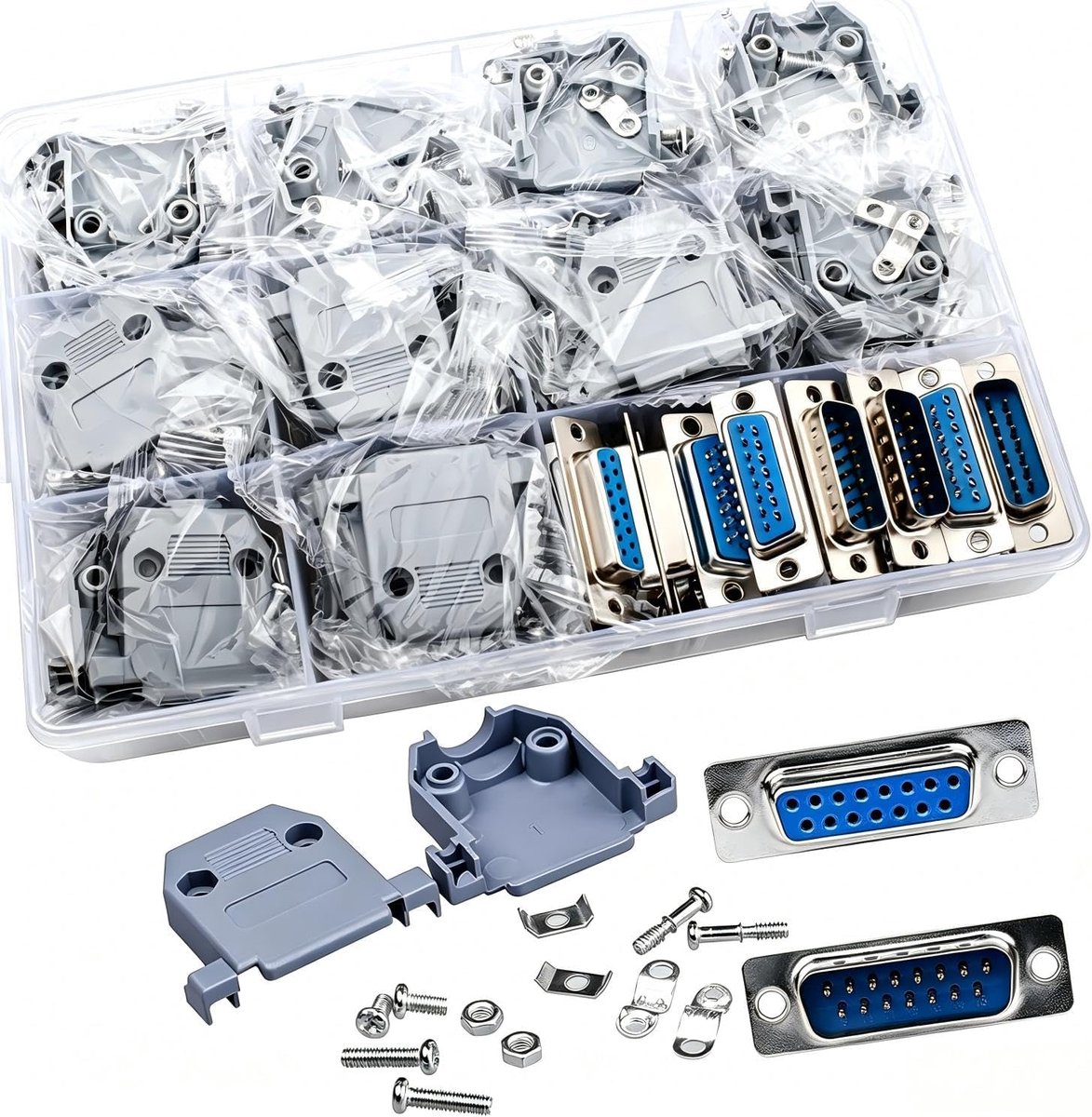 RS232 D-SUB Seriële 15-pins adapter mannelijk/vrouwelijk