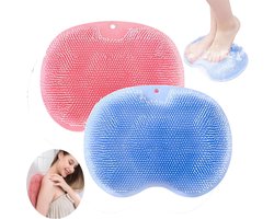 Voet Massager Scrubber,Tianher 2 Stuks Siliconen Voetborstel Scrubber Voetborstel met Anti-Slip Zuignappen voor Diepe Schoon Exfoliate, Rugmassage, Voetverzorging