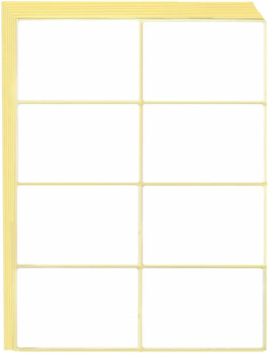 120 stuks 50x75mm etiketten, zelfklevend voor het beschrijven, universele