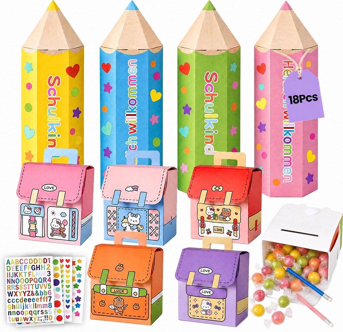 18 stuks cadeauzakjes verjaardag kinderen cadeauzakjes