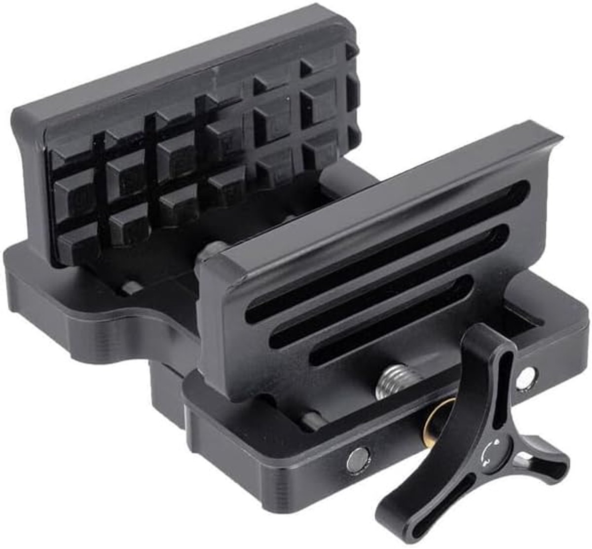 Rifle Rest Tripod Saddle Mount, 1/4" & 3/8" schroefgaten, schietsteunkop, universele geweerklem met Statiefbevestiging voor sportschutters