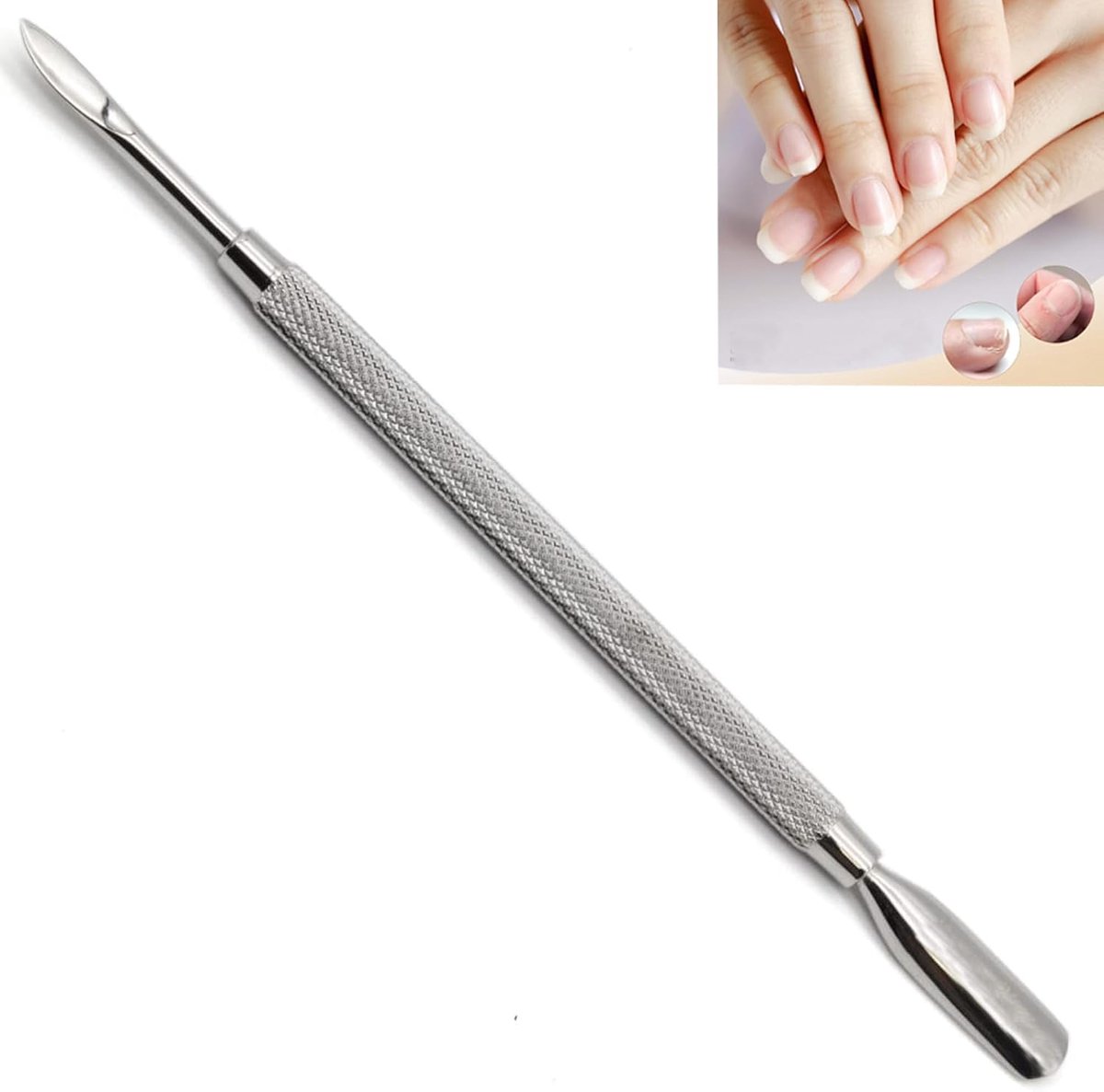 Metalen Cuticle Pusher Tool Manicure Pedicure Professionele Salon Kwaliteit Cuticle Remover J2 Roestvrij Staal Gebogen Rand