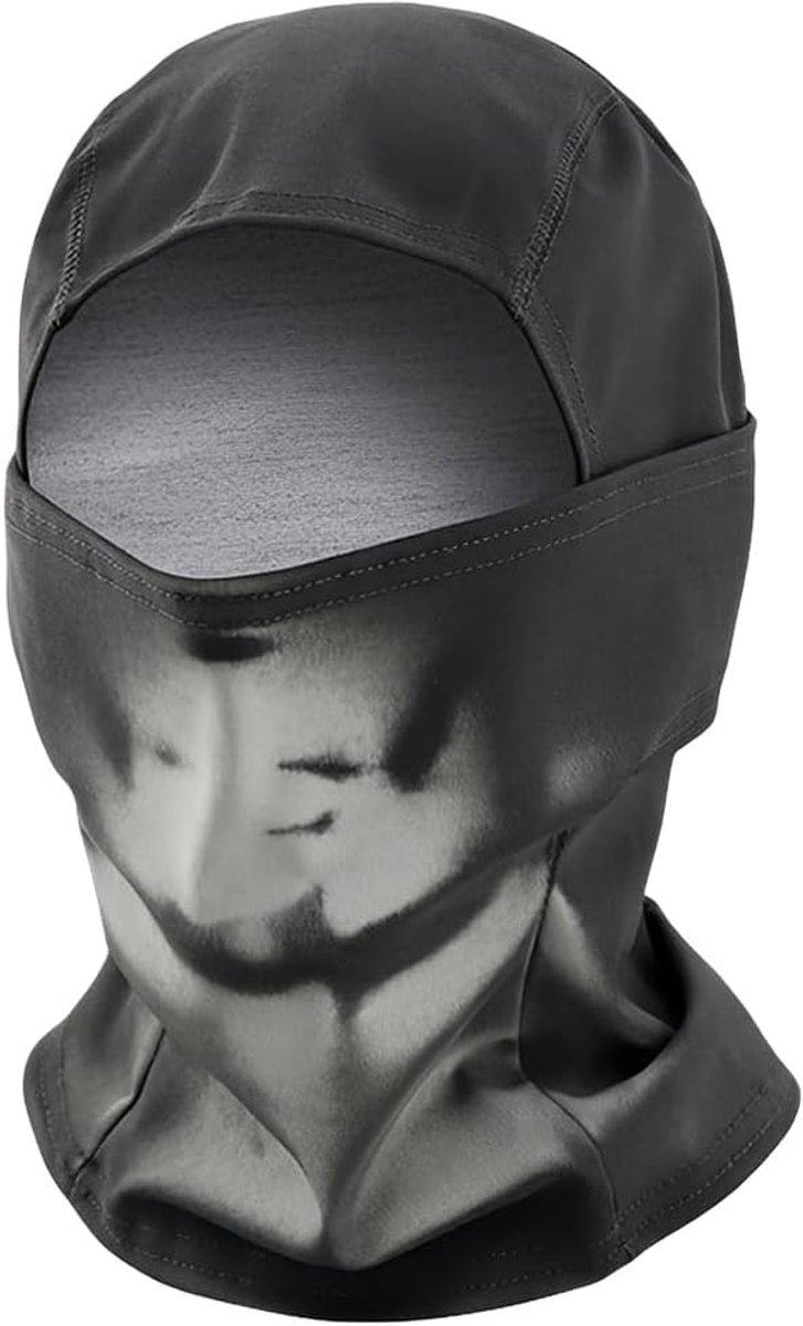 Bivakmuts, temperatuurgevoelig, kleurveranderend masker, high-tech materialen, lichte bivakmuts, skimasker voor koud weer, fietsmuts onder helm, uniseks, voor heren en dames (grijs)