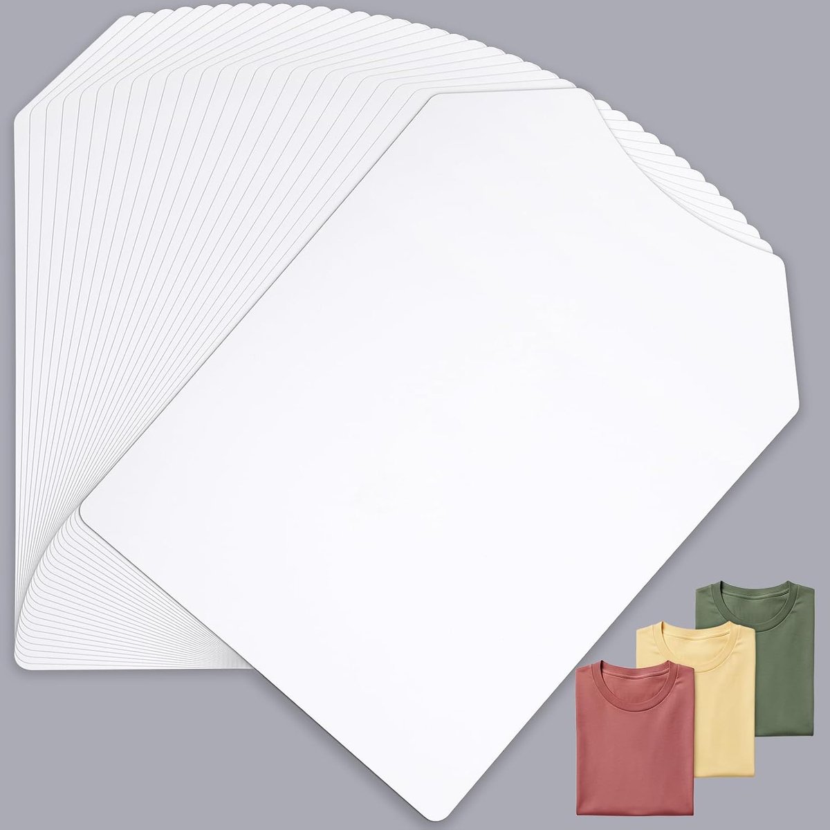Kledingverpakkingskarton voor Shirts Wit, 25 Stuks 35cm X 25.5cm Kartonnen Kledinginlegvellen, Rechthoekig, Beschermen Shirts, Truien Bij Opslag Verzending
