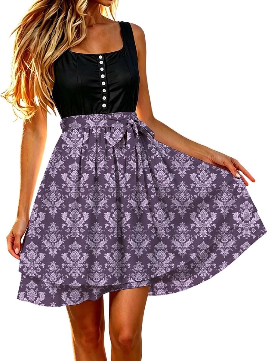 Elegante Beierse feestoutfit voor volwassenen, traditionele linnen klederdracht voor Oktoberfest-feesten