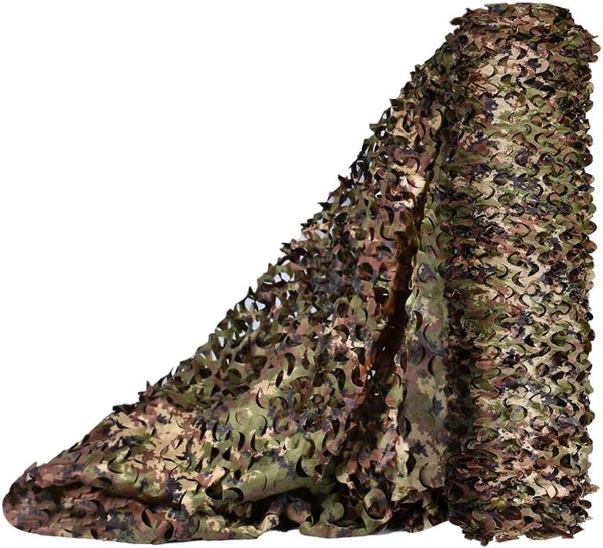 Camouflagenet, voor jacht, rol, bulk, militair, decoratie, zonwering, Italië bosland, 1,5 m x 6 m