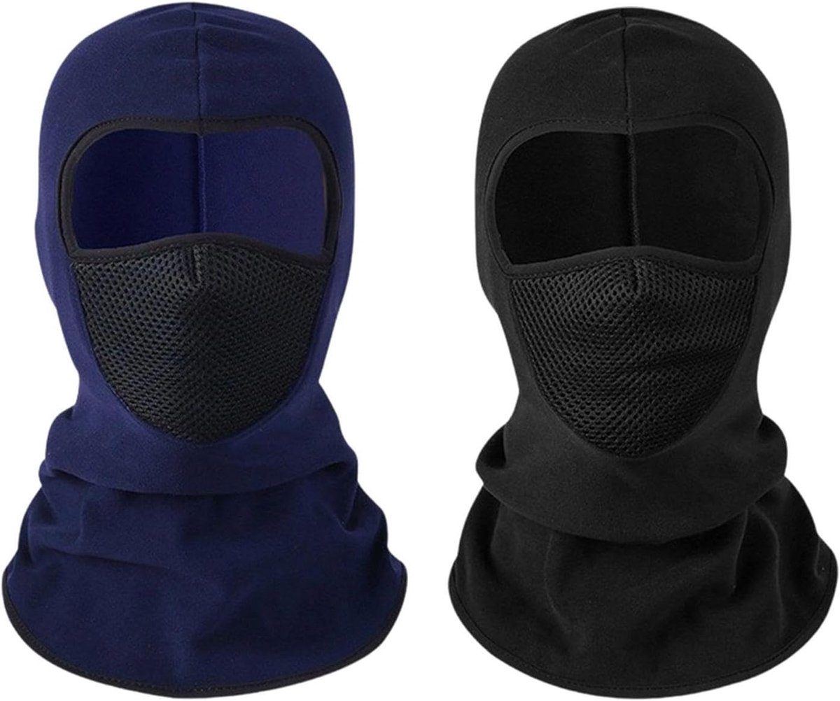 2 Stks Ademend Mesh Hoofddeksels, Warm Rijden Hoofddeksels, Koude-Resistente Nek Slabbetje, Comfortabele Elastische Binnenvoering Voor Motorfietsen.