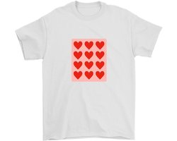 Hartjes Shirt – Herkenbare Hartjes Design – Casual Outfit – Unisex T-Shirt voor Dames & Heren – Valentijn Cadeau