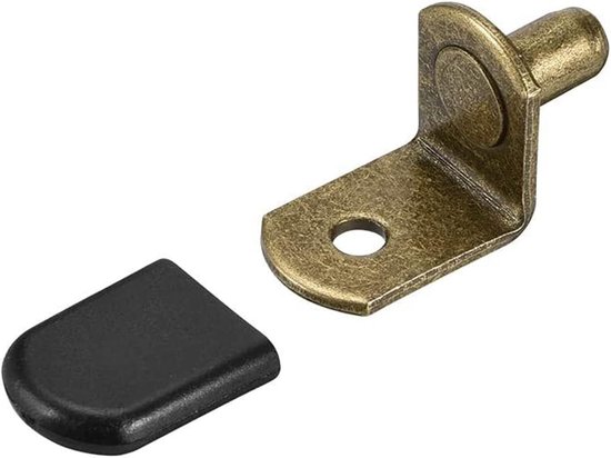 6mm Steunpen voor Planken, 20 Stuks L-Vormige Steunbeugels met Gat voor Kasten en Meubels met Rubberbescherming — afbeelding 2