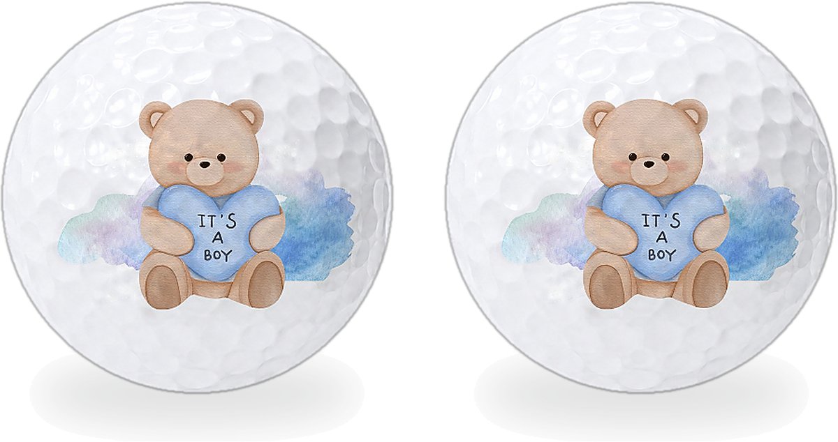 Golfballen It's a Boy Teddybeer - Geboorte Golf Cadeau - 2 stuks - Wilson
