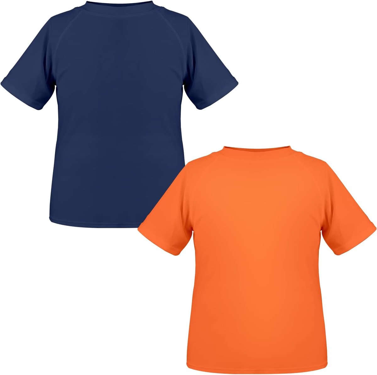 2 Stuks UV-shirt voor Kinderen Korte Mouwen Zwemshirt voor Jongens Sneldrogend UPF 50+ Zonbescherming Rashguard T-Shirt 5-14 jaar