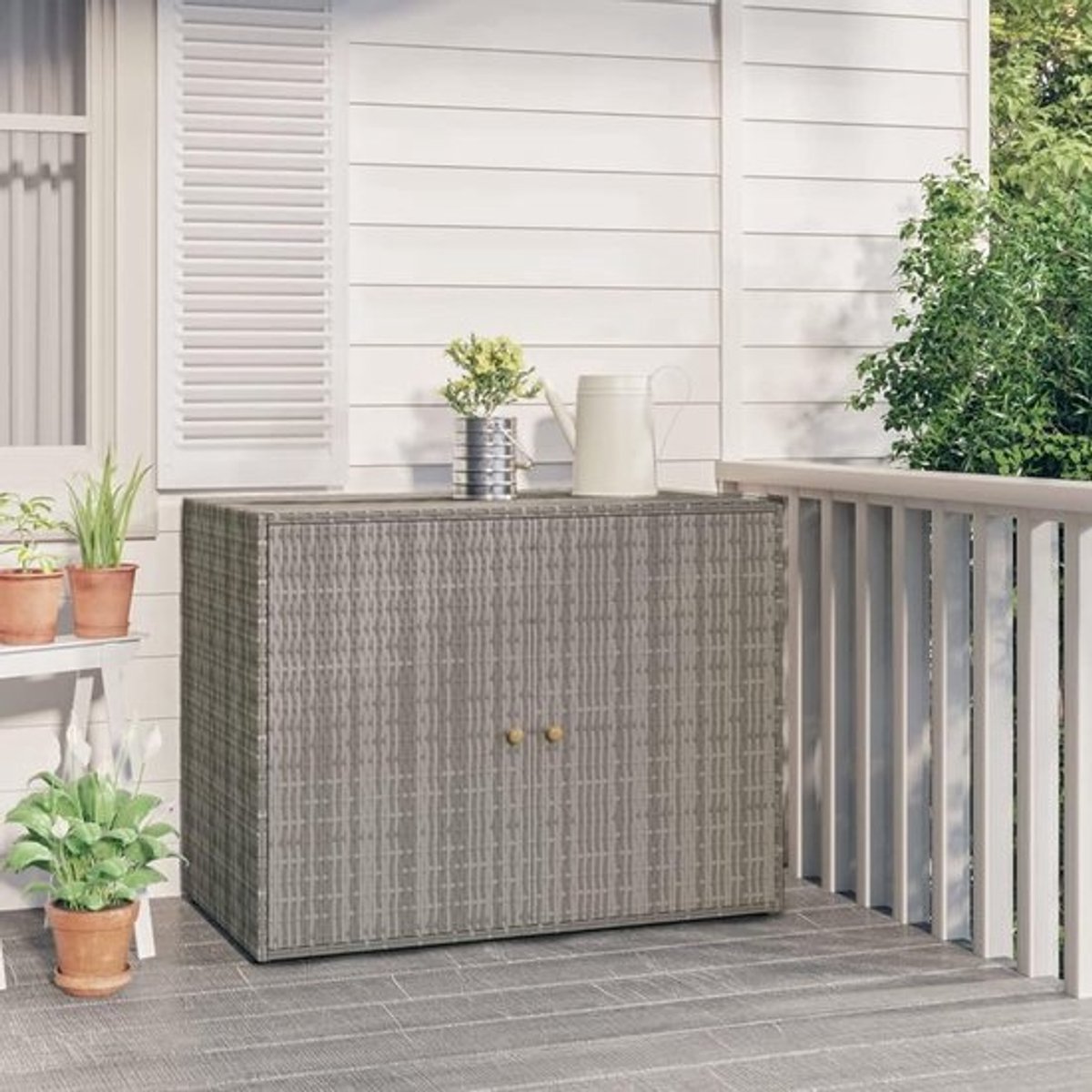 Tuinkast Hout - Tuinkast Hout Berging - Tuinberging Hout - Tuinkasten Voor Buiten - Grijs