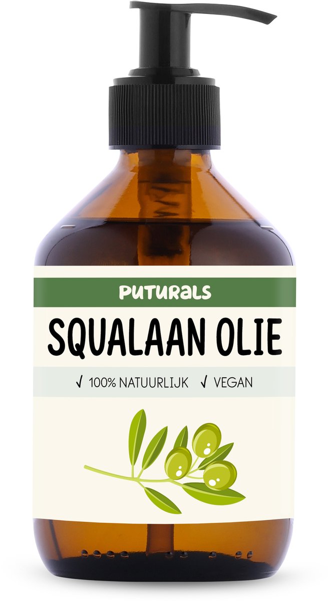Squalaan Olie 100% Natuurlijk - 300 ml - Koudgeperst & Plantaardig - Squalane Olie Huidolie uit Olijven - Squalaan Olie Voor Huid, Haar & Lichaam