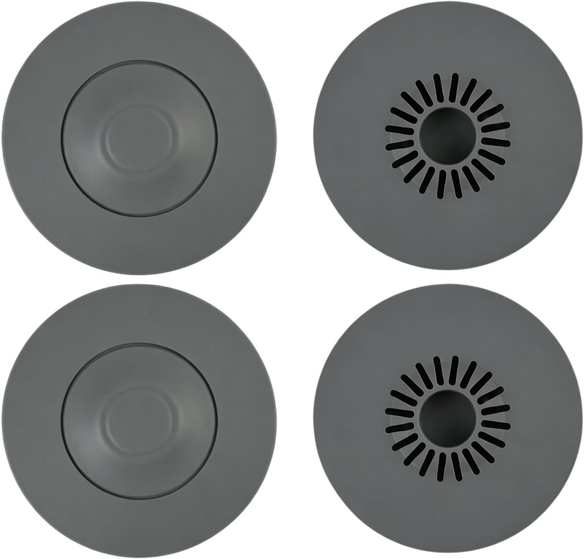 Badkuipstop voor wastafel en gootsteen, geurremmende stop met haarfilter, veelzijdige klapstop voor badkamer, praktisch en gemakkelijk te reinigen accessoire