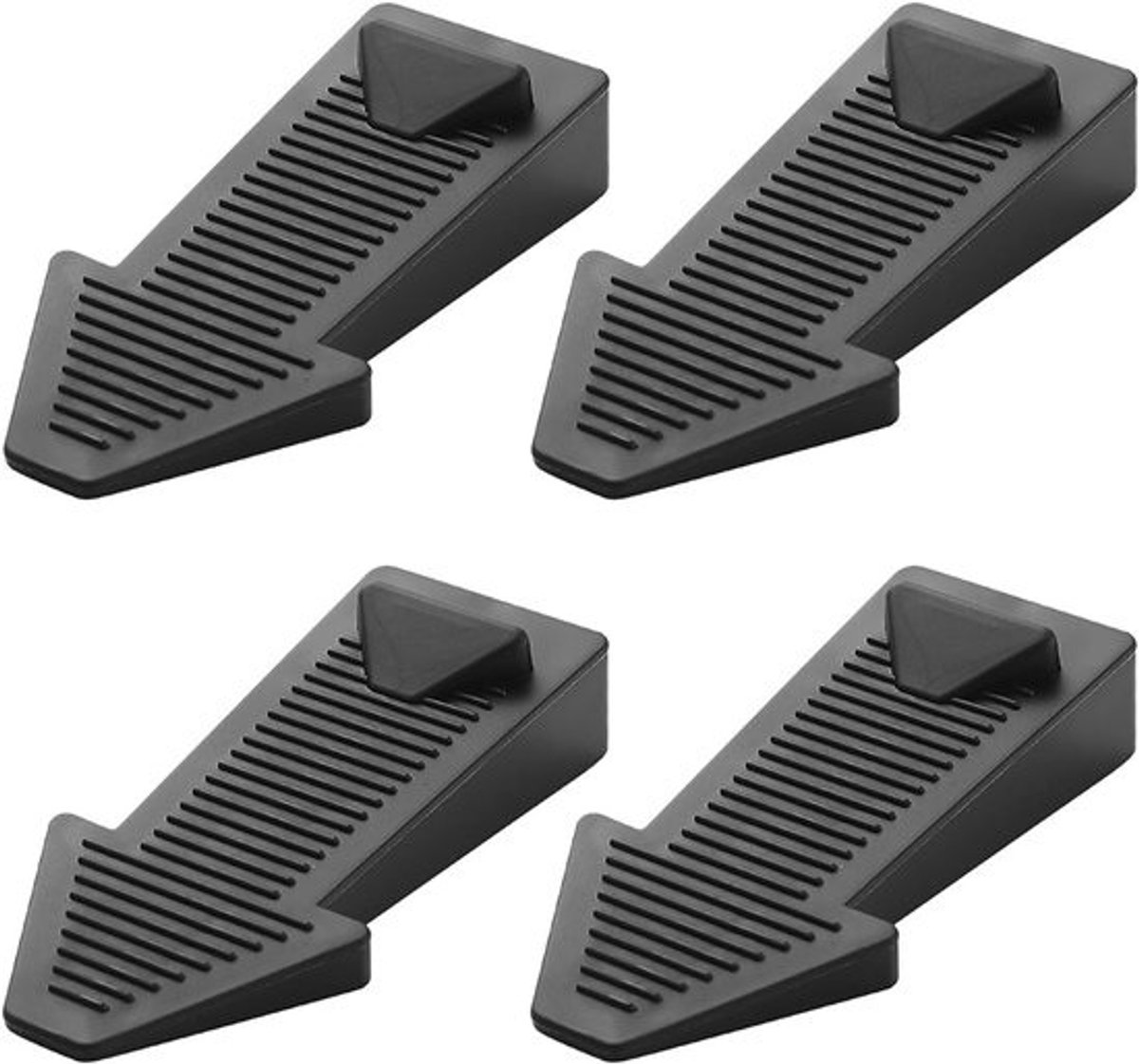 4 stuks rubberen deurstoppers, in hoogte verstelbaar, antislip, krasbestendig