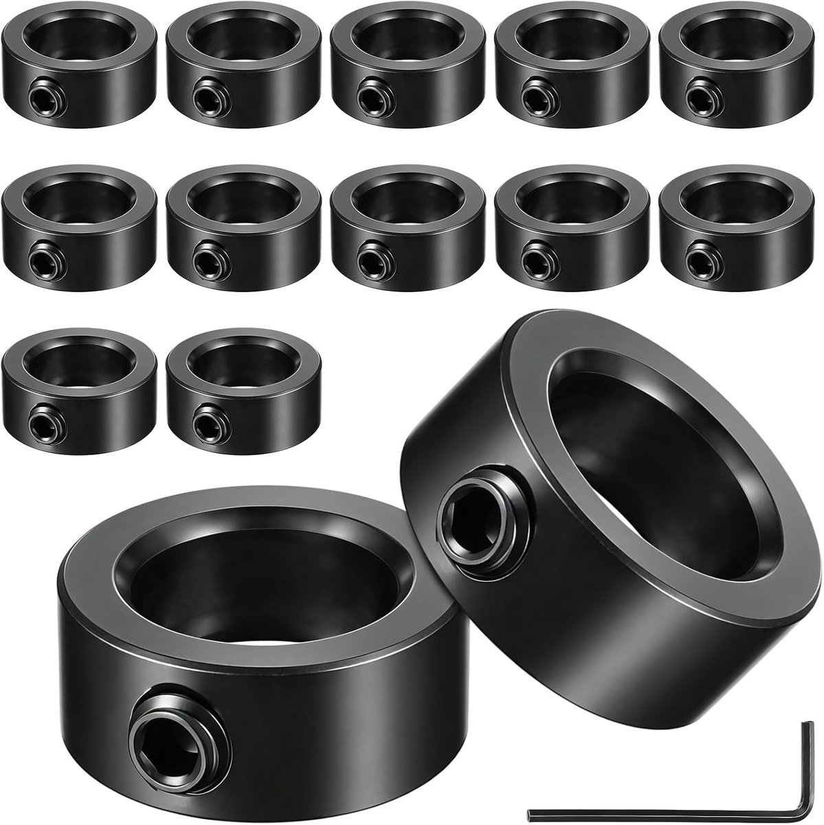 8 mm, 12 stuks borgringen T8 asborgring, diepteaanslagringen voor CNC 3D-printers, doe-het-zelfprojecten