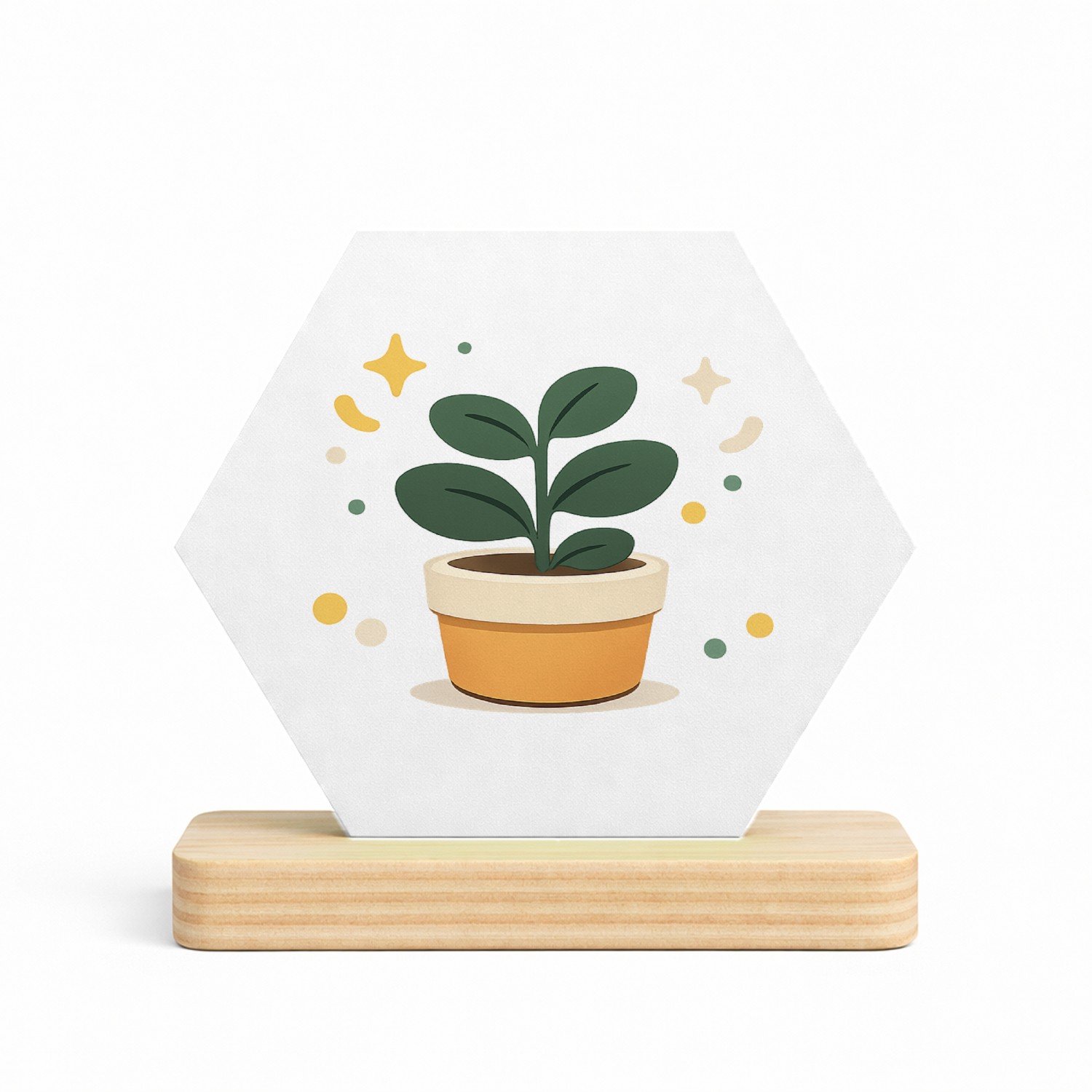 Mr Cadeautjes MDF fotolijst/inleg hexagon 14 x 13 - design Een vrolijke bedankmok met een kleine, centraal geplaatste i | cadeau Wit