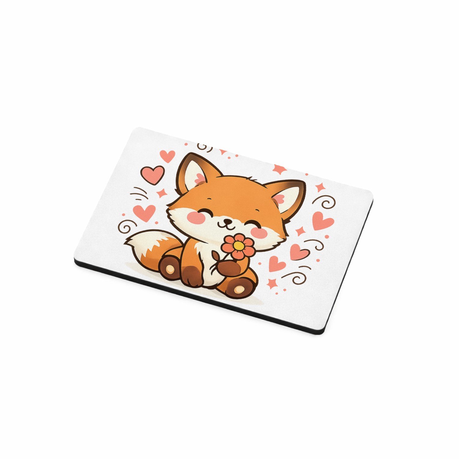 Mr Cadeautjes MDF magnetische fotolijst 7,5 x 5 - design Een vrolijk waarderingsontwerp met een schattige mascotte en | cadeau Wit