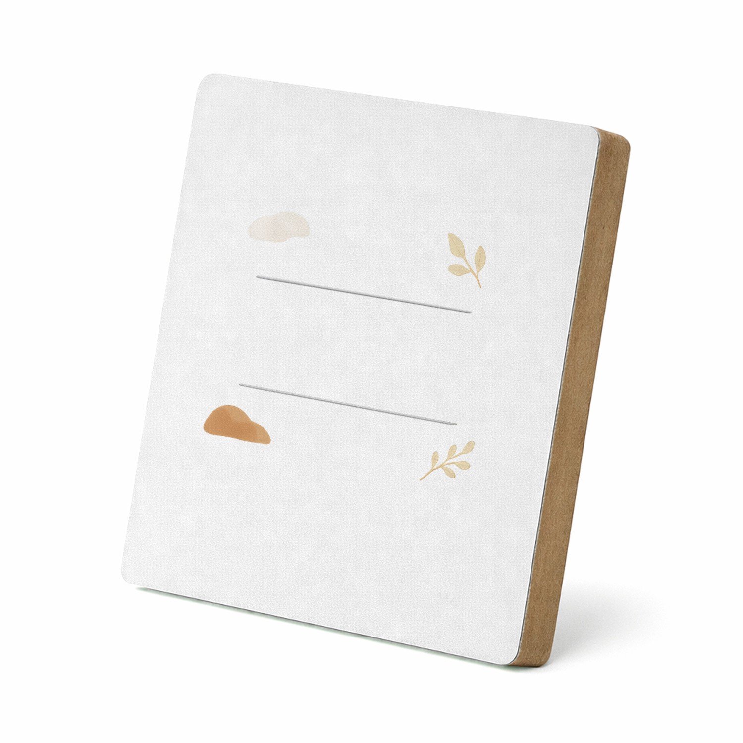 Mr Cadeautjes MDF staande fotolijst 15,2 x 15,2 - design Een strak typografisch kussen met een korte, liefdevolle boo | cadeau Wit